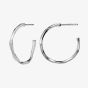 Maanesten Echo Silver Twisted Medium Hoop Earrings 9862C