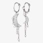 Maanesten Esta Silver Moon And Freshwater Pearl Dropper Earrings 9843C