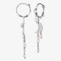 Maanesten Esta Silver Moon And Freshwater Pearl Dropper Earrings 9843C