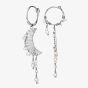 Maanesten Esta Silver Moon And Freshwater Pearl Dropper Earrings 9843C