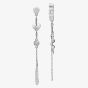 Maanesten Delfine Silver Wave And Heart Dropper Earrings 9847C