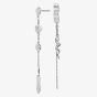 Maanesten Delfine Silver Wave And Heart Dropper Earrings 9847C