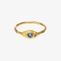 Maanesten Argos Gold Plated Blue Labradorite Eye Ring 4809A