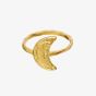 Maanesten Jacinta Gold Plated Textured Crescent Moon Ring 4811A