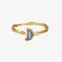 Maanesten Doris Gold Plated Blue Labradorite Moon Twist Ring 4810A