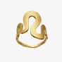 Maanesten Sasja Gold Plated Textured Wave Ring 4796A