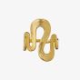 Maanesten Sasja Gold Plated Textured Wave Ring 4796A