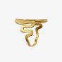 Maanesten Sasja Gold Plated Textured Wave Ring 4796A
