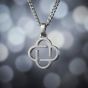 Steel & Barnett Lucky Clover Stainless Steel Skeleton Clover Pendant N-CLO03