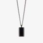 Steel & Barnett Hatton Black Stainless Steel Rectangular Onyx Pendant N-HAT02