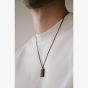 Steel & Barnett Hatton Black Stainless Steel Rectangular Onyx Pendant N-HAT02
