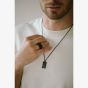 Steel & Barnett Hatton Black Stainless Steel Rectangular Onyx Pendant N-HAT02