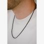 Steel & Barnett Helix Black Stainless Steel Thin Twisted Rope Chain N-HEL02