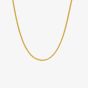 Steel & Barnett Helix 18ct Yellow Gold Plated Thin Twisted Rope Chain N-HEL03