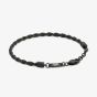 Steel & Barnett Helix Black Stainless Steel Twisted Rope Bracelet B-HEL02