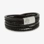 Steel & Barnett Bonacci Brown Leather Layered Multi Strand Bracelet LBB/003