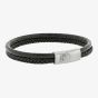 Steel & Barnett Denby Black Dual Band Leather Bracelet LBD/005