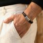Steel & Barnett Denby Black Dual Band Leather Bracelet LBD/005