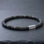 Steel & Barnett Two Tone Labradorite & Stainless Steel Disc Bracelet SBTT/003