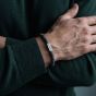Steel & Barnett Two Tone Labradorite & Stainless Steel Disc Bracelet SBTT/003