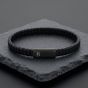 Steel & Barnett Riley Black Edition Braided Black Leather Bracelet BEB/003