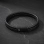 Steel & Barnett Denby Black Edition Two Strand Braided Black Leather Bracelet BEB/004