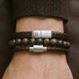 Steel & Barnett Triple Brown Bracelet Gift Set GS-TR-BRN