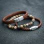 Steel & Barnett Triple Cognac Bracelet Gift Set GS-TR-COG