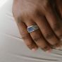 Steel & Barnett Hudson Stainless Steel Sodalie Signet Ring R-HUD01