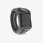 Steel & Barnett Hudson Black Stainless Steel Onyx Signet Ring R-HUD02