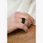 Steel & Barnett Hudson Black Stainless Steel Onyx Signet Ring R-HUD02