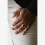 Steel & Barnett Hudson 18ct Yellow Gold Plated Onyx Signet Ring R-HUD03