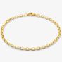 9ct Yellow Gold Oval Belcher Chain Bracelet 1.24.0761