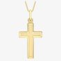 9ct Yellow Gold Bevelled-Edge Cross Pendant 1.64.2611