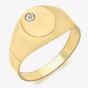 9ct Yellow Gold Crystal Signet Ring 1.81.0239