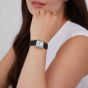 Sekonda Ladies Classic Colette Silver Rectangular Dial Black Leather Strap Watch 40744