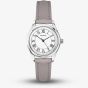 Sekonda Ladies Classic Evans White Dial Grey Leather Strap Watch 40730