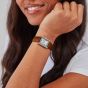 Sekonda Ladies Classic Colette White Rectangular Dial Brown Leather Strap Watch 40736