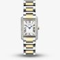 Sekonda Ladies Classic Colette White Rectangular Dial Two-Tone Metal Alloy Bracelet Watch 40735