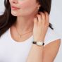 Sekonda Ladies Classic Bellamy Oval Dial Black Leather Strap Watch Earrings + Necklace Gift Set 49079