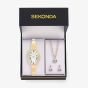 Sekonda Ladies Classic Bellamy Oval Dial Gold Plated Stainless Steel Bracelet Watch Earrings + Necklace Gift Set 49078