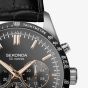 Sekonda Velocity Chronograph Black Leather Strap Watch 30017