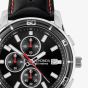 Sekonda Sports Midnight Black & Red Chronograph Watch 30206