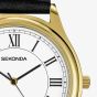 Sekonda Mens Evans Black Leather Strap Watch 30250