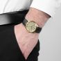 Sekonda Evans Gold Dial Black Leather Strap Watch 30253
