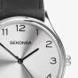 Sekonda Mens Black Leather Strap Watch 1851