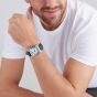 Sekonda Mens Classic Rene White Dial Blue Leather Strap Watch 30286