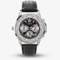 Sekonda Dual Time Silver & Black Leather Watch 1842