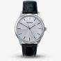 Sekonda Classic Silver & Black Leather Strap Watch 3099