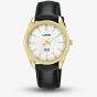 Lorus Ladies Solar Gold Plated Black Leather Strap Watch RY518AX9